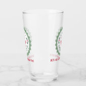 Prettige feestdagen Naam, Retro Starburst, 16oz. P Glas (Links)