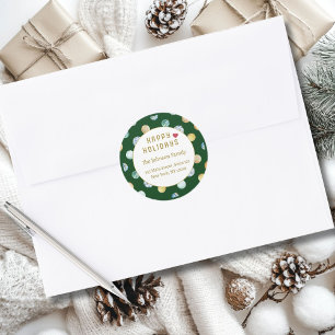 Prettige feestdagen Nee! kersttoespraak Ronde Sticker