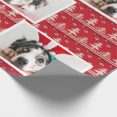 prettige feestdagen Nordic Pattern Foto Cadeaupapier (Hoek)