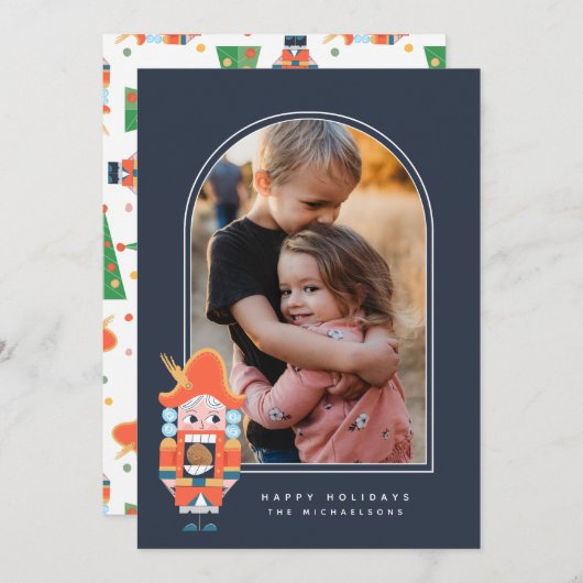 prettige feestdagen NUTCRACKER Voeg uw foto toe (Voorkant / Achterkant)