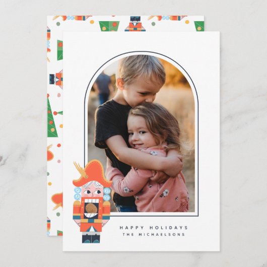 prettige feestdagen NUTCRACKER Voeg uw foto toe (Voorkant / Achterkant)