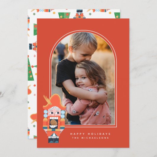 prettige feestdagen NUTCRACKER Voeg uw foto toe (Voorkant / Achterkant)