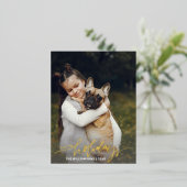 prettige feestdagen One Vertical kerstPhoto Gold (Staand Voorkant)