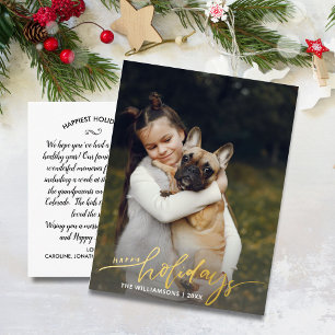 prettige feestdagen One Vertical kerstPhoto Gold