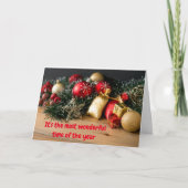 **PRETTIGE FEESTDAGEN** OP DE MEEST WONDERLIJKE VR FEESTDAGEN KAART (Voorkant)