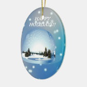prettige feestdagen Ornament! Keramisch Ornament (Links)