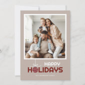 Prettige feestdagen Ornament Modern Minimaal Feestdagenkaart (Voorkant)