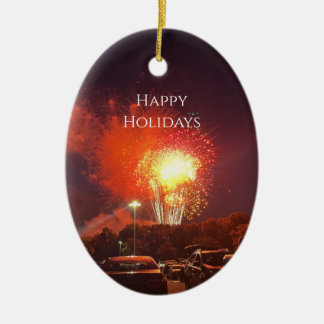 Prettige feestdagen Ornament Vuurwerk