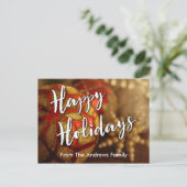 Prettige feestdagen Ornamenten Foto & Typografie (Staand voorkant)