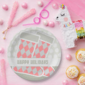 prettige feestdagen papieren bordje (Feest)