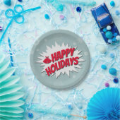 prettige feestdagen papieren bordje (Feest)