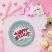 prettige feestdagen papieren bordje (Feest)
