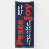 prettige feestdagen Peace and Joy Goodwill Banner (Verticaal)