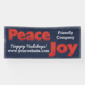 prettige feestdagen Peace and Joy Goodwill Banner (Horizontaal)