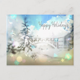 Prettige feestdagen pencil-verfkaart