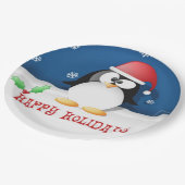 prettige feestdagen Penguin Papieren Bordje (Gekanteld)