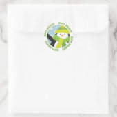 Prettige feestdagen Penguin-Sticker Ronde Sticker (Tas)