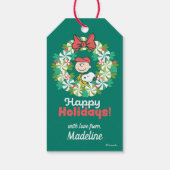 Prettige feestdagen €? | Pepermunt Snoep krans Cadeaulabel (Achterkant)