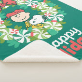 Prettige feestdagen €? | Pepermunt Snoep krans Sherpa Deken (3/4)