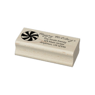 prettige feestdagen Peppermint-Snoep voor kerstmis Rubberstempel
