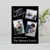 Prettige Feestdagen Persoonlijke 4 Foto Collage Zi (Staand Voorkant)