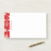 Prettige feestdagen plaatsen na advertentiepad post-it® notes (Op bureau)