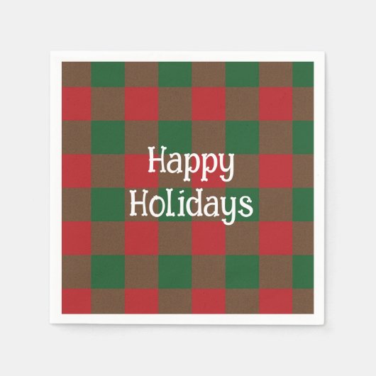 Prettige feestdagen Plaid Servet (Voorkant)