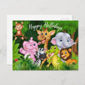 Prettige feestdagen (plural:) het briefkaart van (Voorkant / Achterkant)