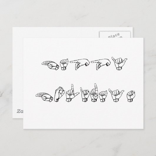 Prettige feestdagen (plural:) in Gebarentaal (Voorkant / Achterkant)