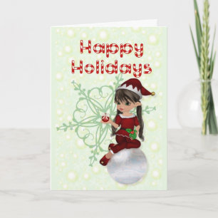 Prettige feestdagen (plural:) met Elf Kaart