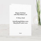 Prettige feestdagen (plural:) met Rood Lint Lei (Achterkant)
