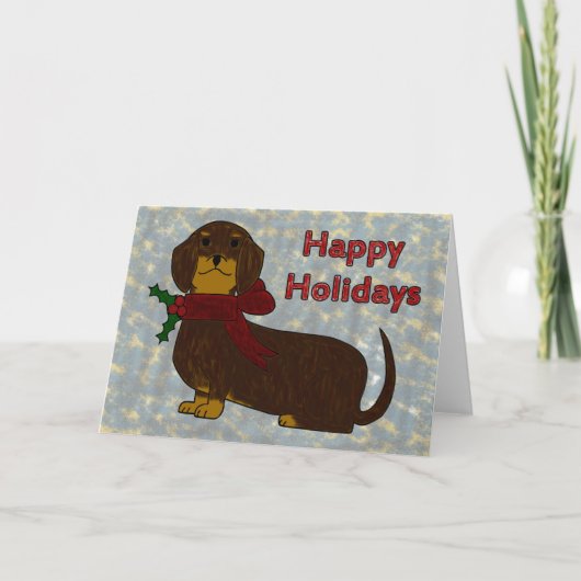 Prettige feestdagen (plural:) Tekkel Kaart (Voorkant)