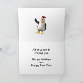 Prettige feestdagen (plural:) van de pinguïntroep (Binnen)