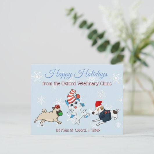 Prettige feestdagen (plural:) Van het Bedrijfs (Staand voorkant)