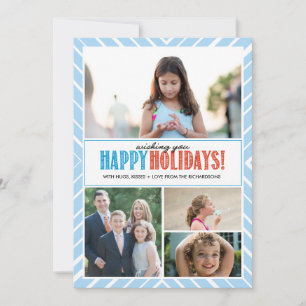 Prettige feestdagen (plural:) Wensen x4 Feestdagenkaart