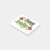 Prettige feestdagen Poinsettia Post merkt op Post-it® Notes (Schuin)