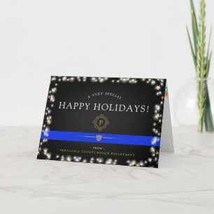 Prettige feestdagen Politie kerstgewoonte Kaart