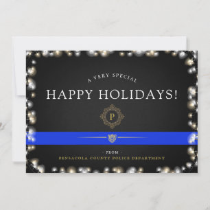 Prettige feestdagen Politie Kerststijl op maat Feestdagenkaart