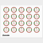 Prettige feestdagen Polka Dot Kerstboom Stickers (Vel)