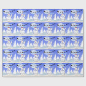 prettige feestdagen poolpapier voor Beren Cadeaupapier (Vlak)