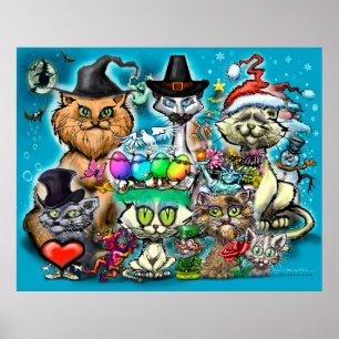 prettige feestdagen poster