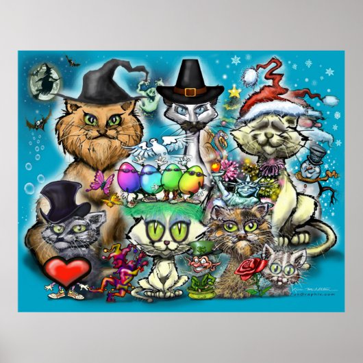 prettige feestdagen poster (Voorkant)