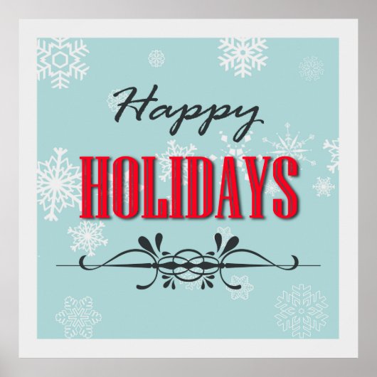 prettige feestdagen poster (Voorkant)