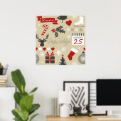 prettige feestdagen poster (Thuiskantoor)