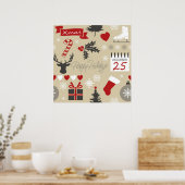 prettige feestdagen poster (Keuken)
