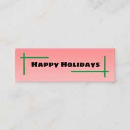 prettige feestdagen/pretkerst mini visitekaartje