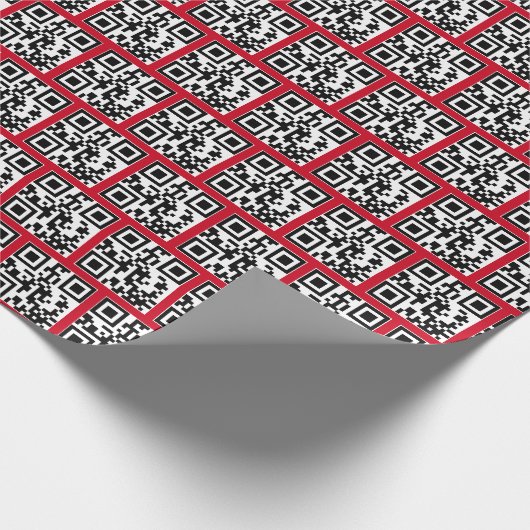 prettige feestdagen QR-code Cadeaupapier (Hoek)