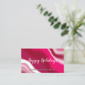 Prettige feestdagen QR Code Fun Visitekaartje (Staand voorkant)