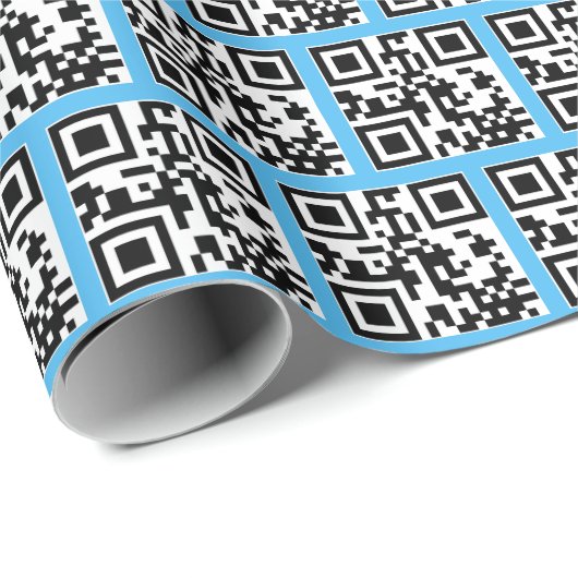 prettige feestdagen QR-codes Cadeaupapier (Rol Hoek)
