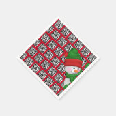 prettige feestdagen QR-codes met Snowman Servet (Hoek)